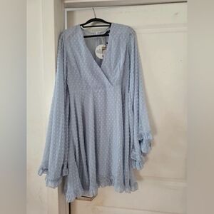 Light Blue Polka Dot Dress